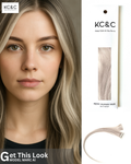 NATURAL LIGHT GREY HIGHLIGHTS REMY HAIR EXTENSIONS SET OF 4 PCS