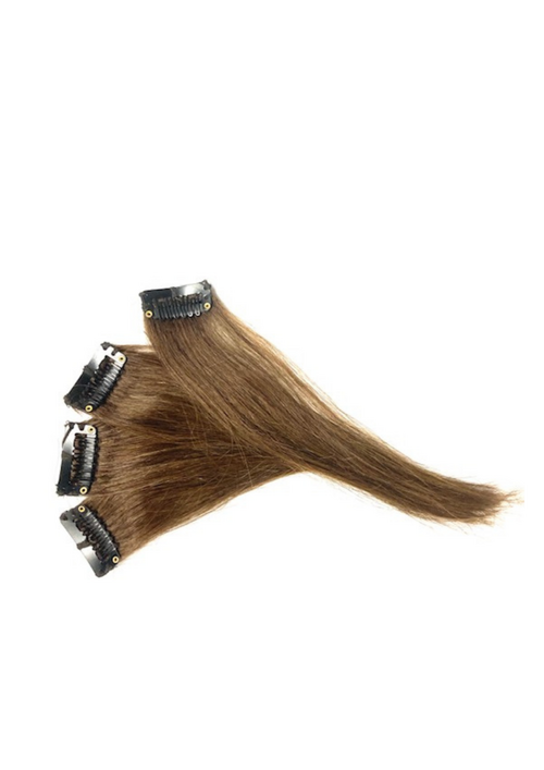 Warm Brown Clip-In Hair Extensions _ Balayage Colour Melt Highlights