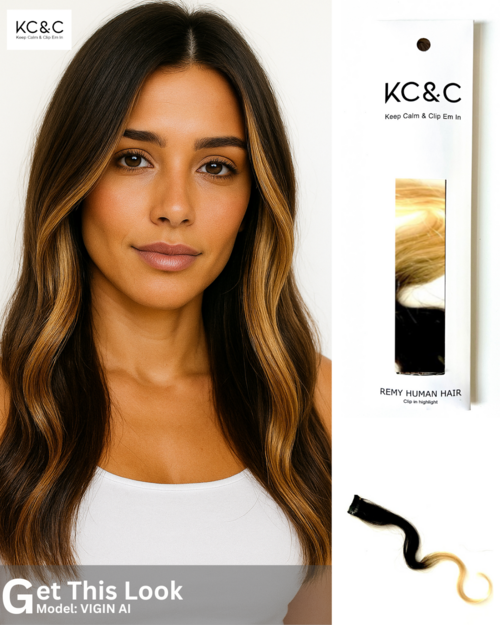 BLACK TO BLONDE OMBRE CLIP-IN HIGHLIGHTS 4 PCS