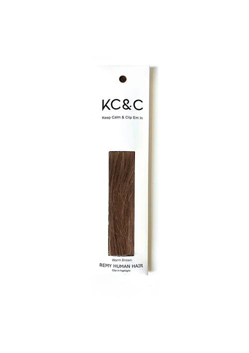 Warm Brown Clip-In Hair Extensions _ Balayage Colour Melt Highlights
