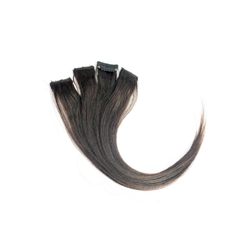 DARK BROWN HIGHLIGHTS REMY HUMAN HAIR EXTENSIONS SET OF 4