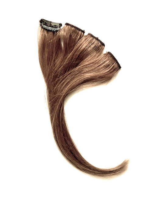 CARAMEL BROWN HIGHLIGHTS REMY HAIR EXTENSIONS 4 PCS